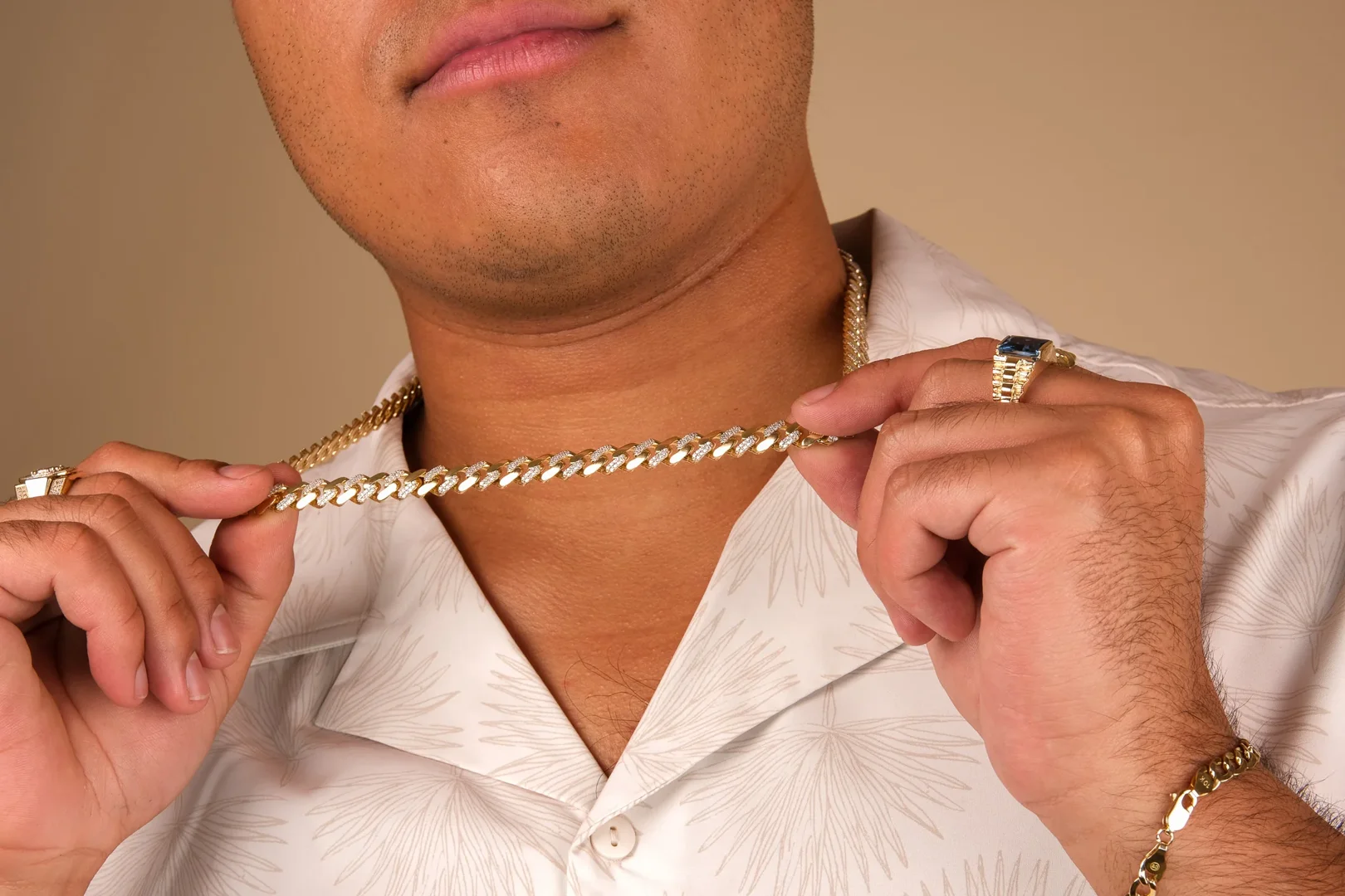 Cuban link chain styling