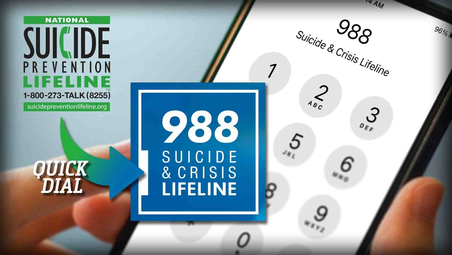 smartphone screen showing the 988 Suicide & Crisis Lifeline contact information - mental help smartphone screen showing the 988 Suicide & Crisis Lifeline contact information - mental help