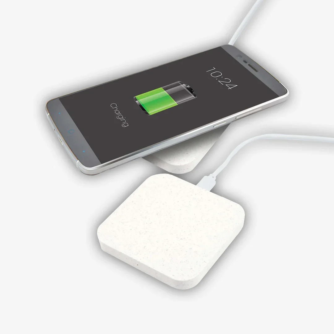 user-inserted Logo Line Arc Eco Square Wireless Charger