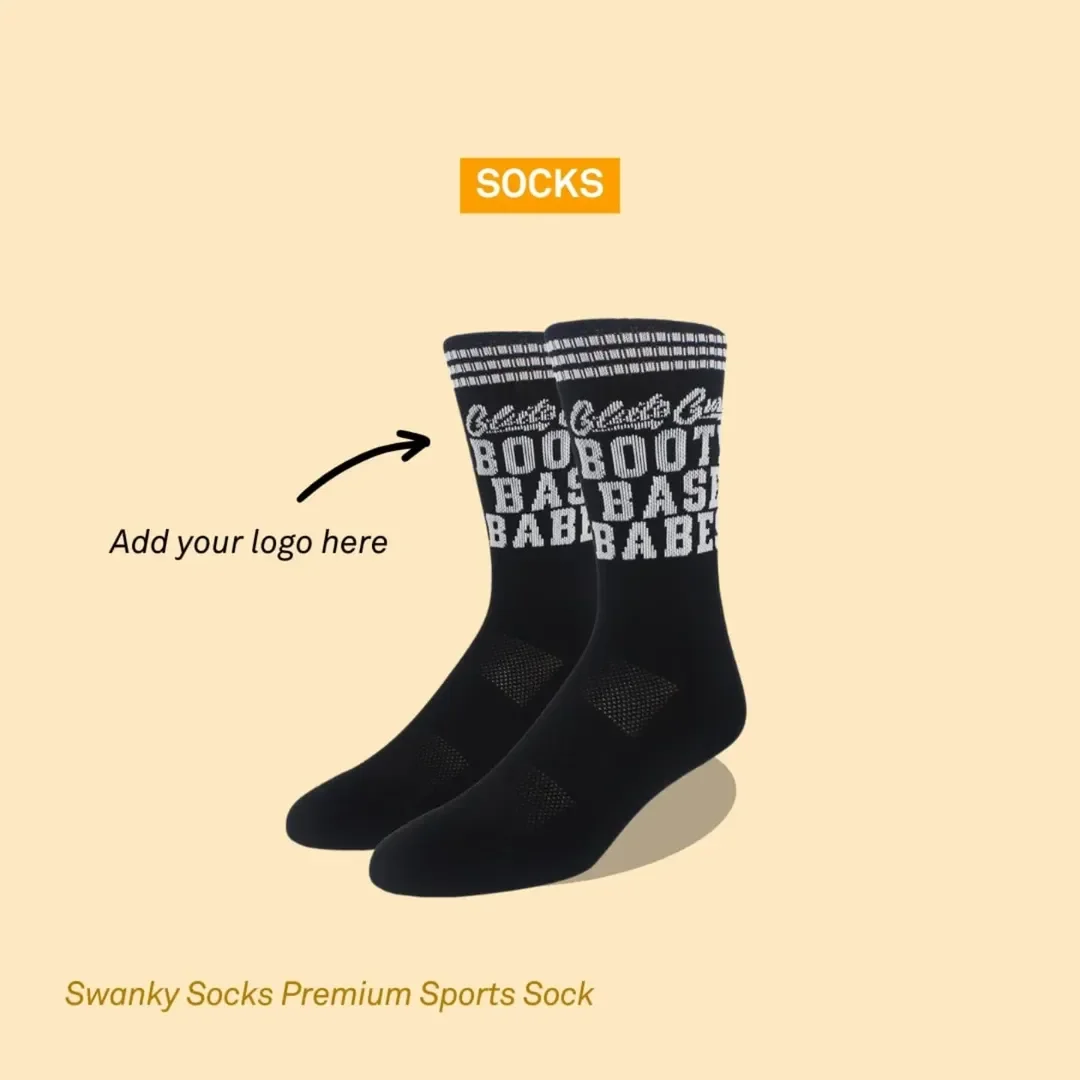 user-inserted Mercha custom branded socks
