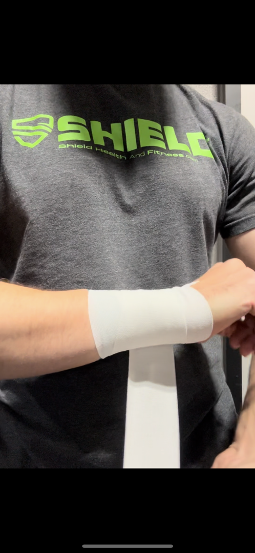 correctly taped wrist for football - athletic tape for football players