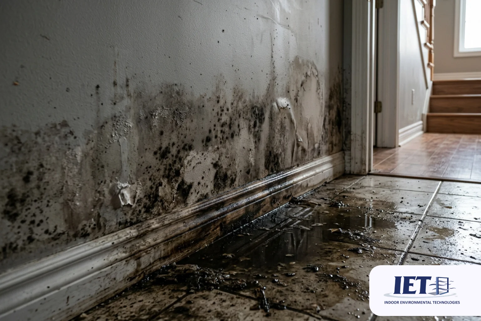 user-inserted Sewage leak in basement causing mold damage and black water contamination.