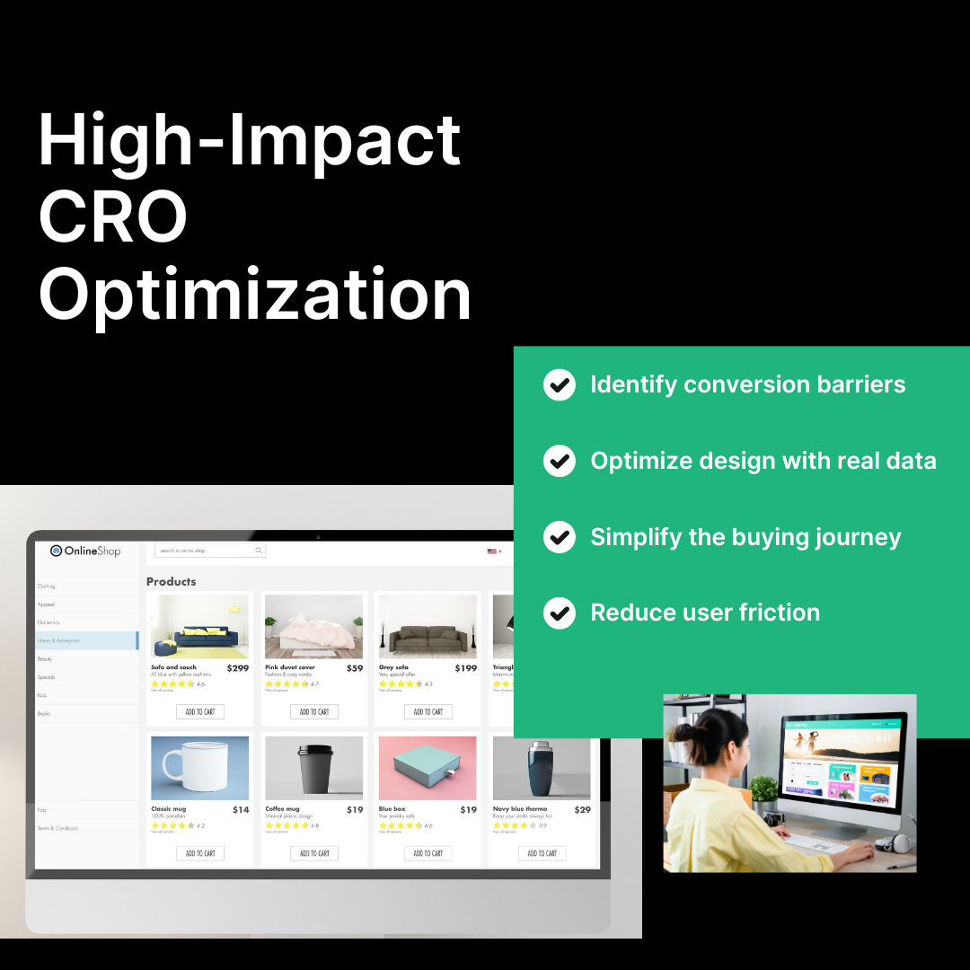 User interacting with a fast, mobile-friendly website - how to increase conversion rate ecommerce User interacting with a fast, mobile-friendly website - how to increase conversion rate ecommerce