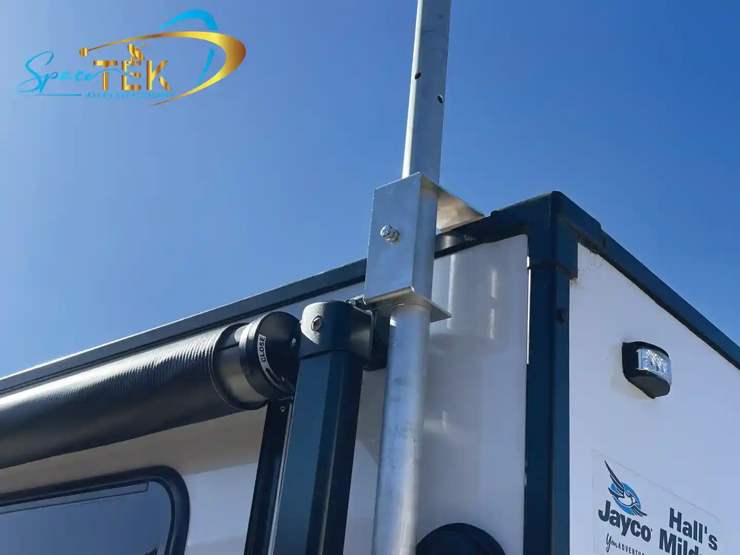 Starlink dish mounted securely on an RV roof using a SpaceTek kit, showcasing durability in a remote Australian landscape  Starlink dish mounted securely on an RV roof using a SpaceTek kit, showcasing durability in a remote Australian landscape