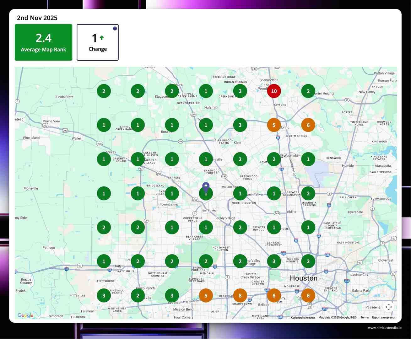 Google Maps local search results on mobile phone - Dominate local search