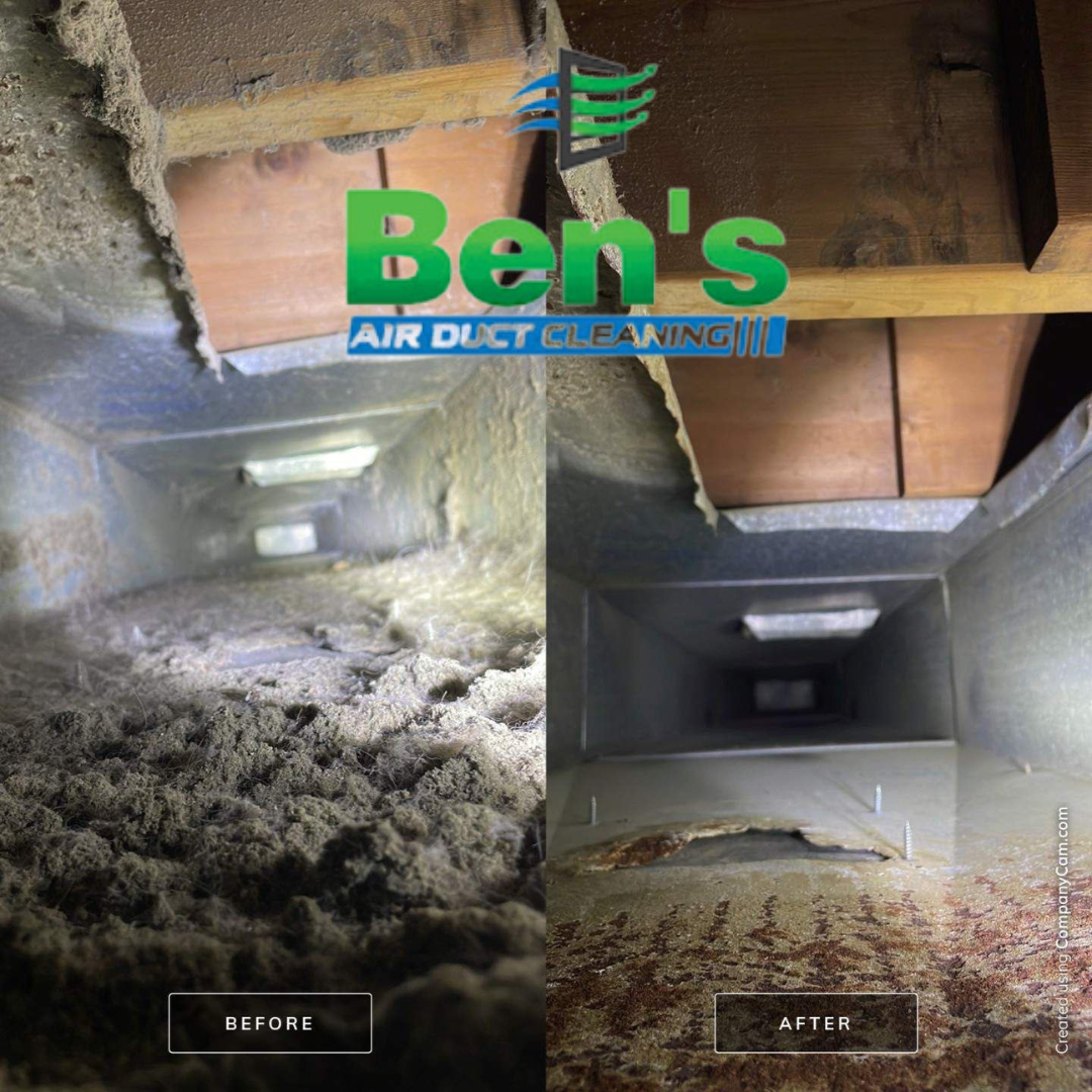 A technician wearing protective gear using specialized equipment to clean inside an air duct, highlighting the thoroughness of professional cleaning - allergen removal service brooklyn