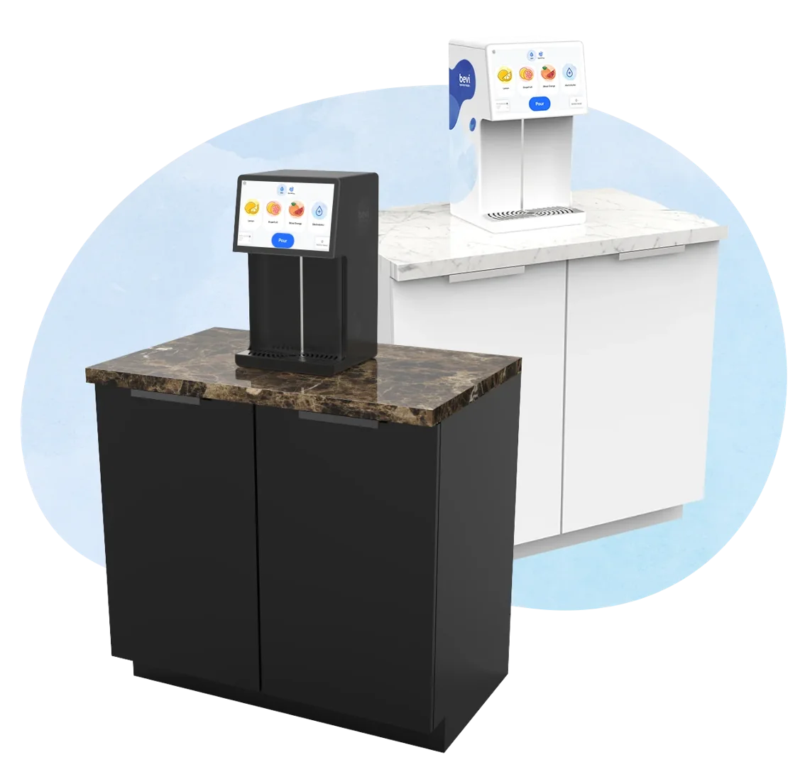 Bevi Countertop model in a sleek office kitchen - Bevi Water Dispenser