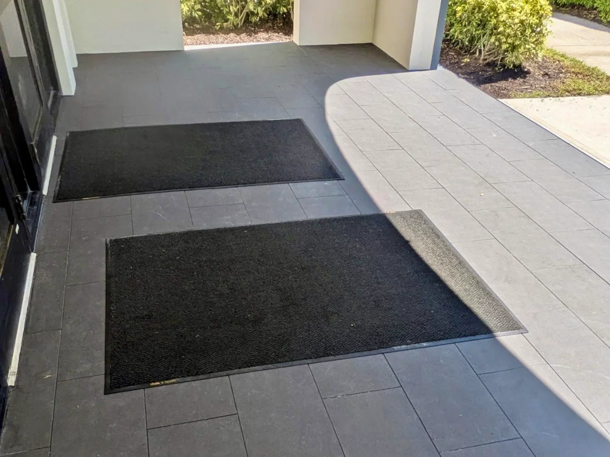 stamped concrete patio Satellite Beach with gray slate-style stamped concrete finish