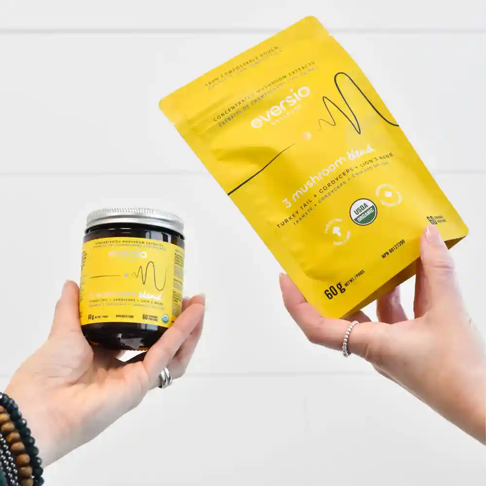 Awaken Blend mushroom capsules for clarity, vitality, and daily wellness