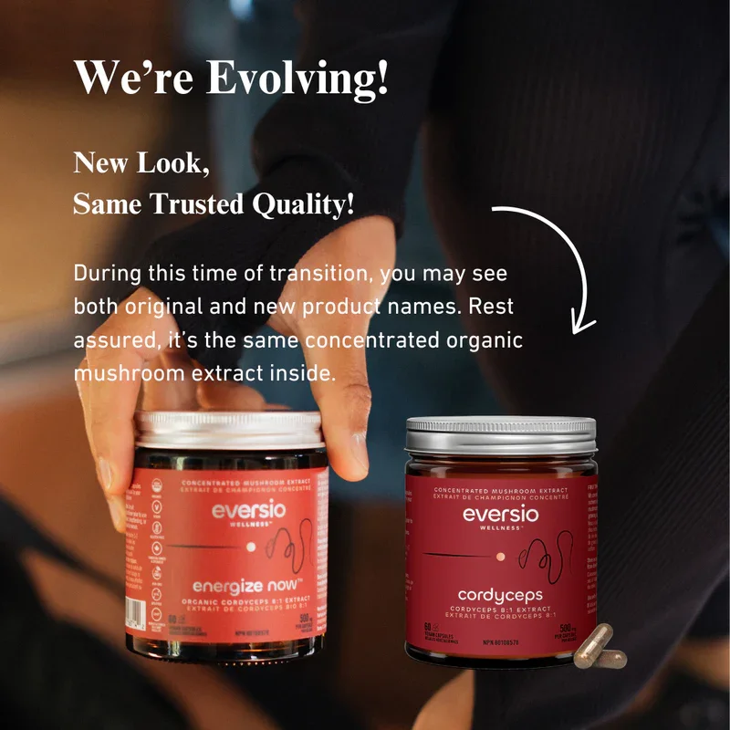 Comparison of old and new labels for mushroom extracts focused on energy and weight loss. Comparison of old and new labels for mushroom extracts focused on energy and weight loss.