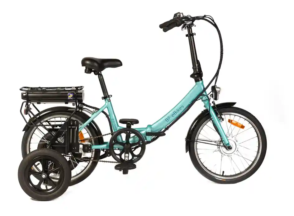 ezi-Step 2+2 Folding 20" Electric Bike with adult stabilisers