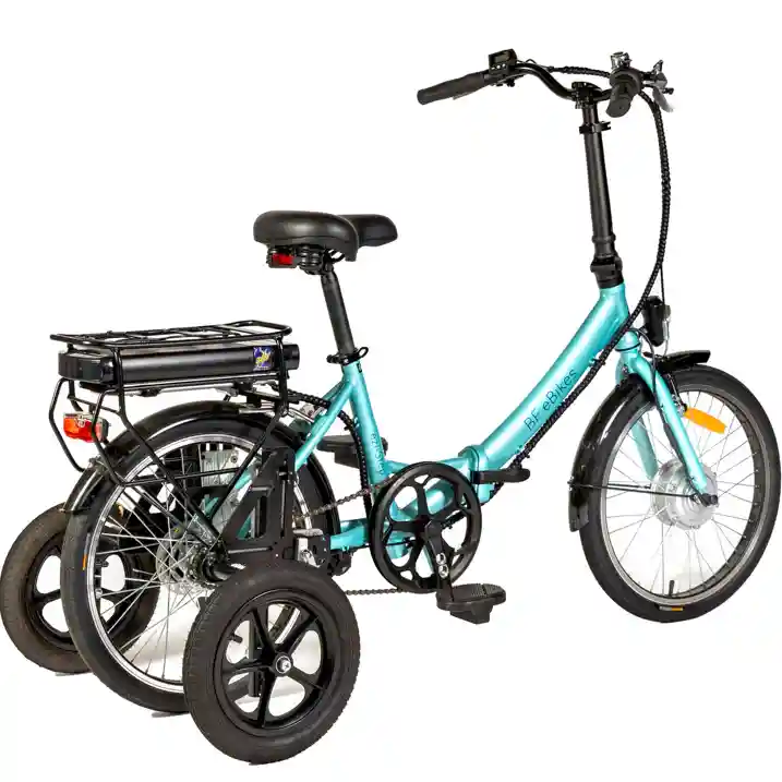 ezi-Step 2+2 Folding 20 Electric Bike with adult stabilisers