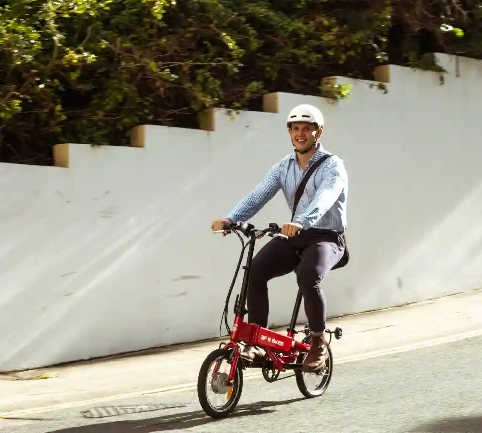 A clean, modern ebike with labels pointing to the motor, battery, and display - ebike buying guide