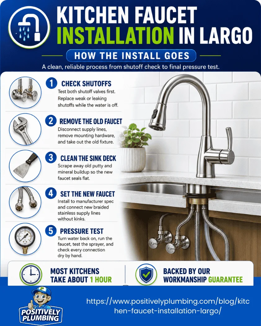 Largo kitchen faucet installation process