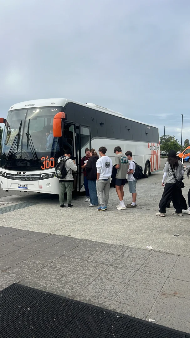 White coach bus for Brisbane group transport, offering convenient and affordable hire.