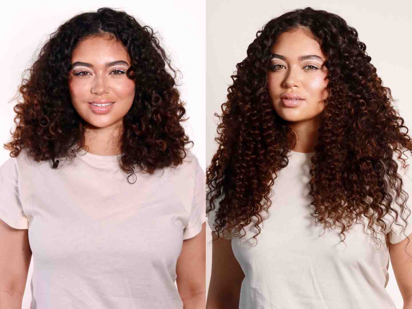 before and after comparison of well-maintained vs neglected deep curly bundles - deep curly bundles