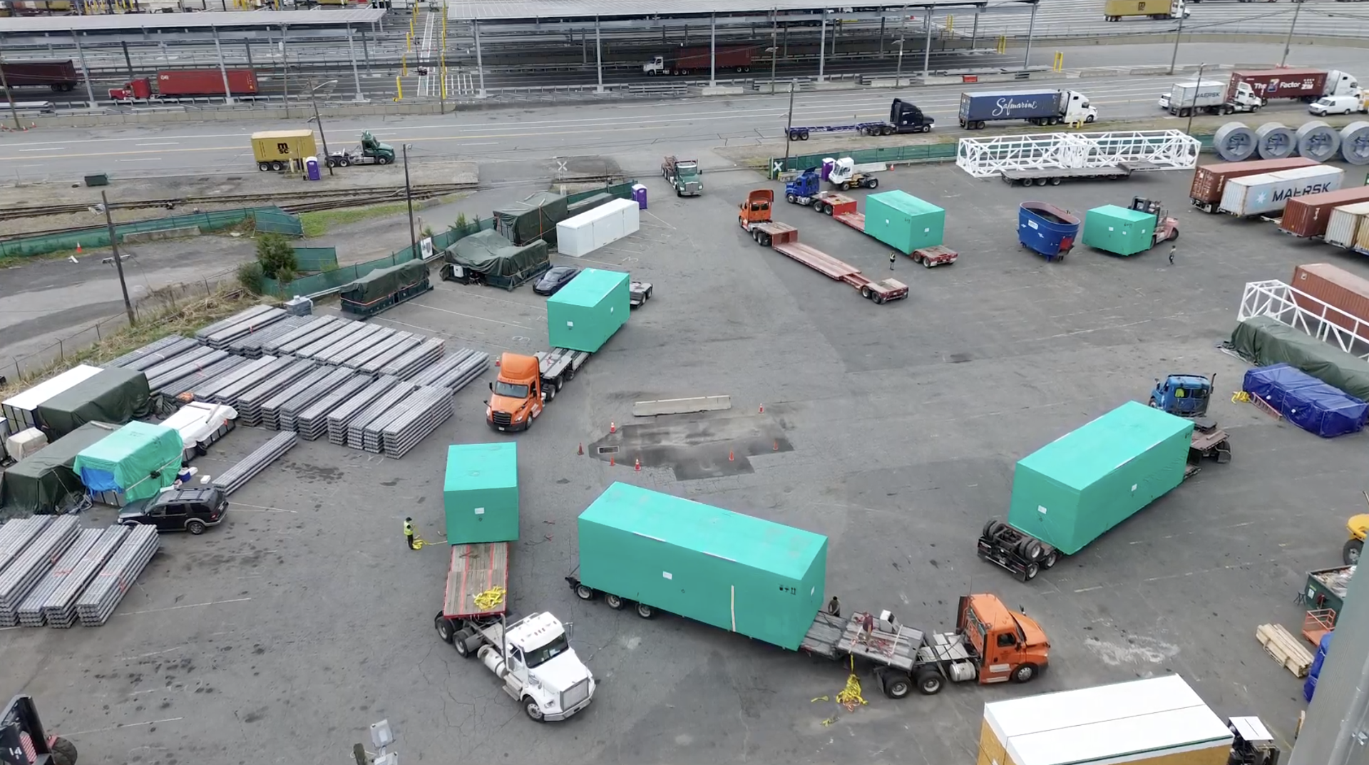 gantry cranes at port newark - local drayage newark