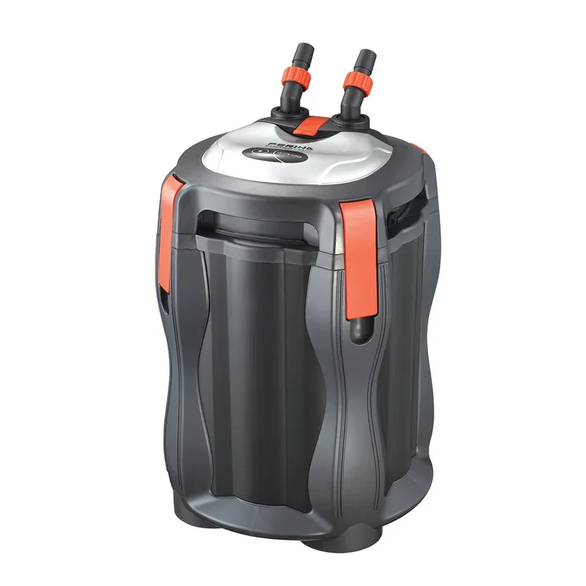 Periha EA external canister filter for aquarium filtration and debris removal.