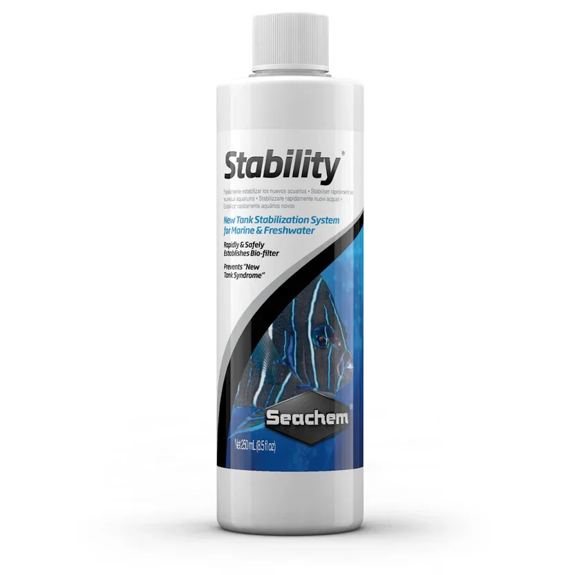 Seachem Stability bottle for aquarium setup and cycling.