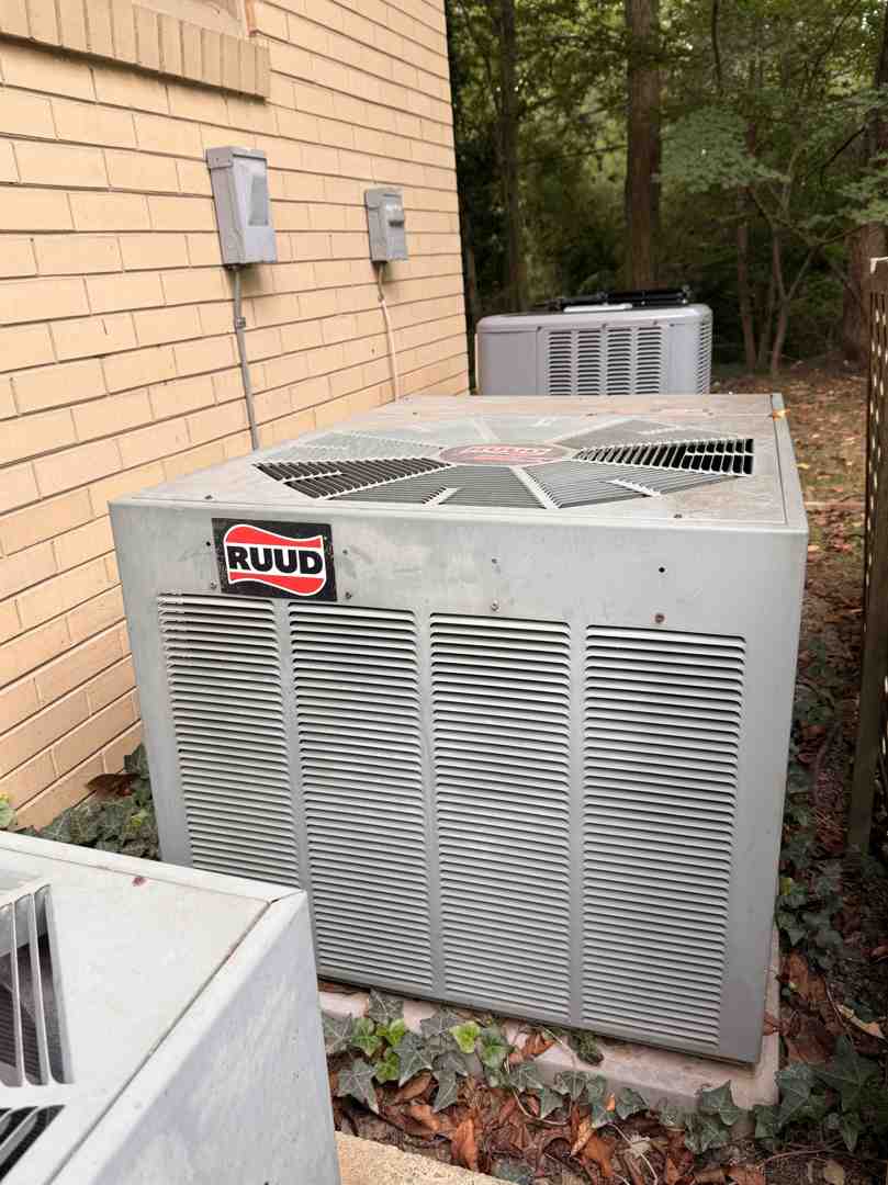 old, rusty outdoor AC unit - hvac installation frederick md
