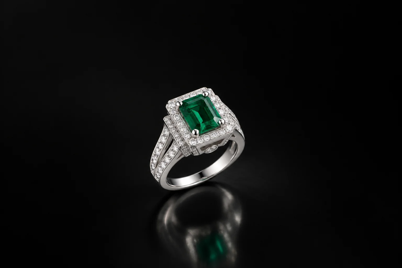 Distinctive emerald ring. John Atencio Alexandra Elite ring. Distinctive emerald ring. John Atencio Alexandra Elite ring.