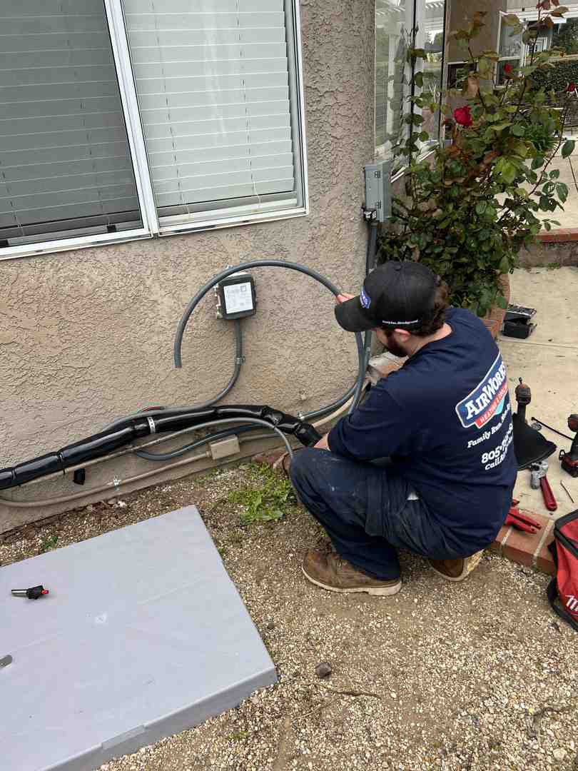 AC unit with warning sign - emergency hvac repair camarillo ca