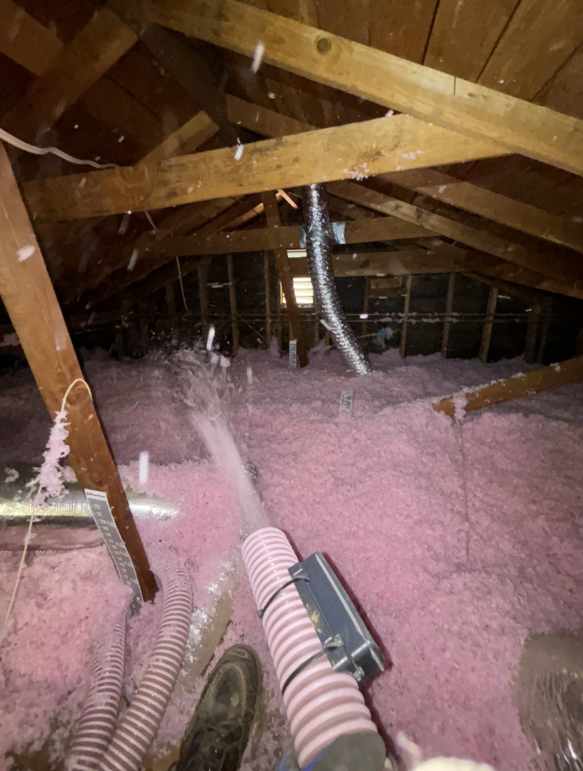 Old, compressed, or damaged attic insulation - attic insulation sacramento ca