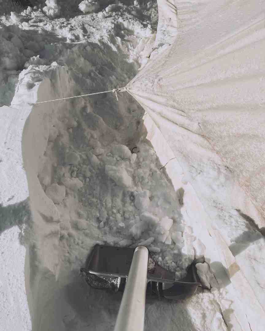 Thick canvas material of a bell tent - extreme cold weather tents