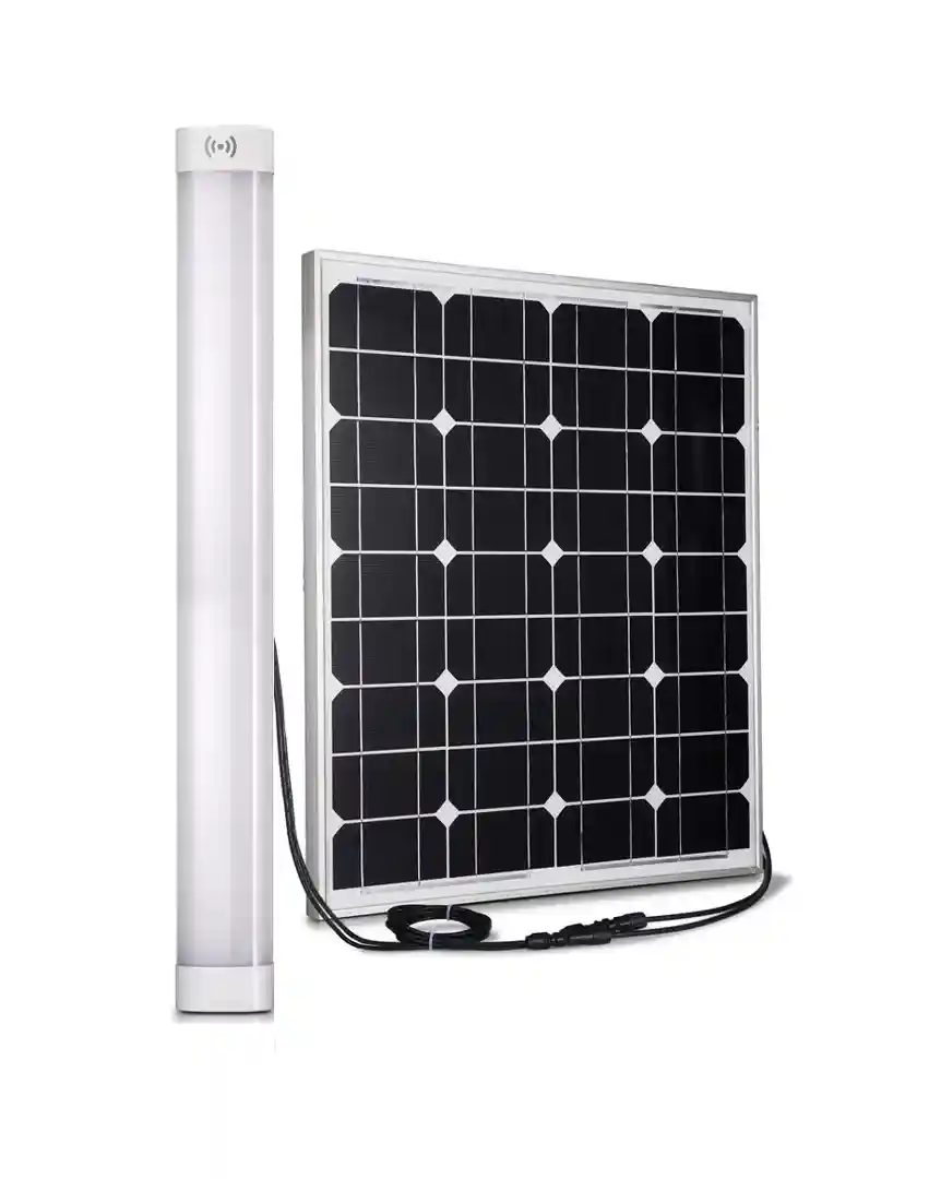 Cality Solar Batten Light illuminating a carport - Solar Lighting Sydney