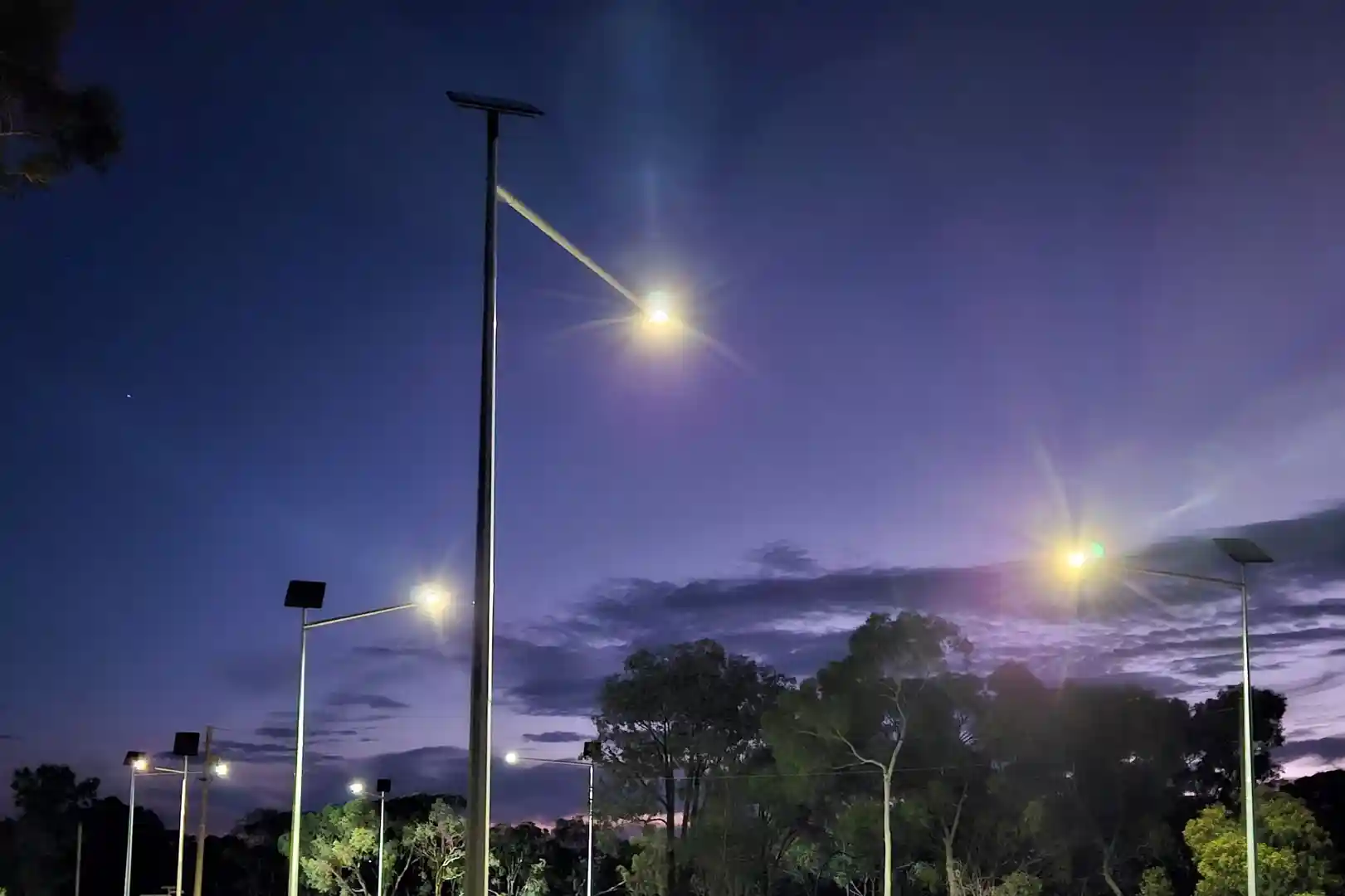 EcoCivil Solar fixed poles