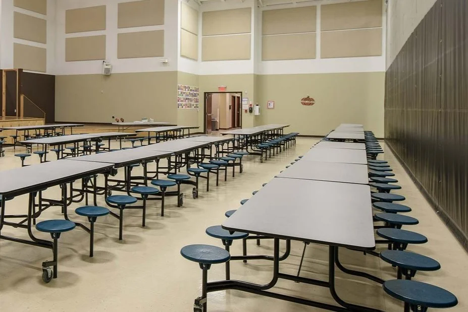 Sunlit school corridor with active daylight harvesting