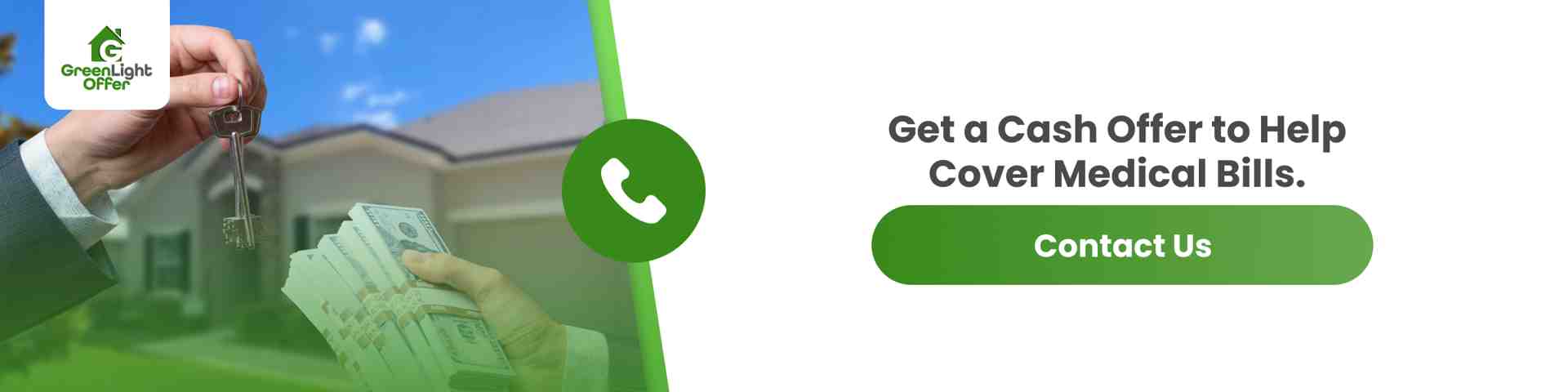 Homeowner exchanging house keys for cash, representing the option to sell home for medical expenses and get quick financial relief through a cash offer