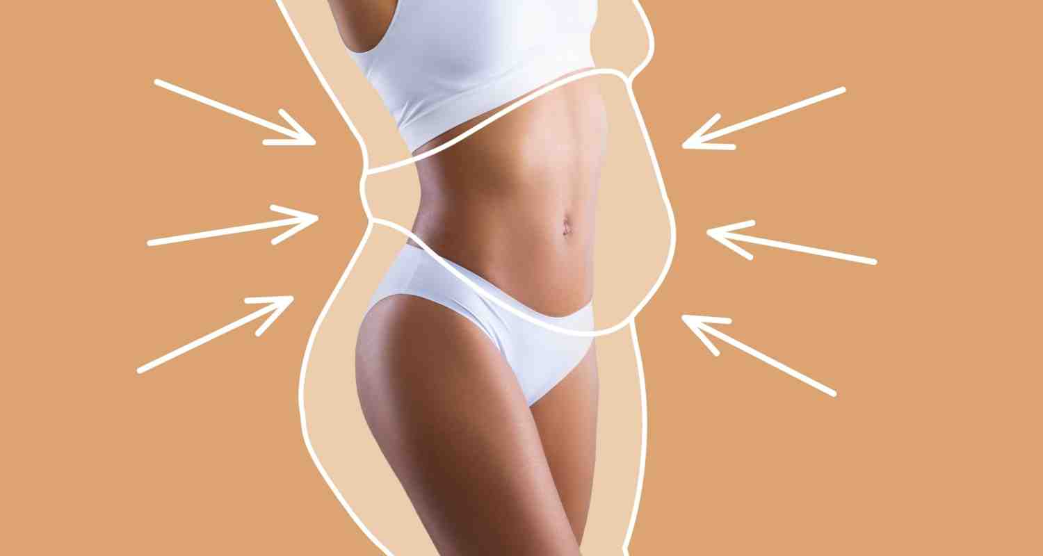 outline of fatter body with thinner body inside concept of  liposuction surgery