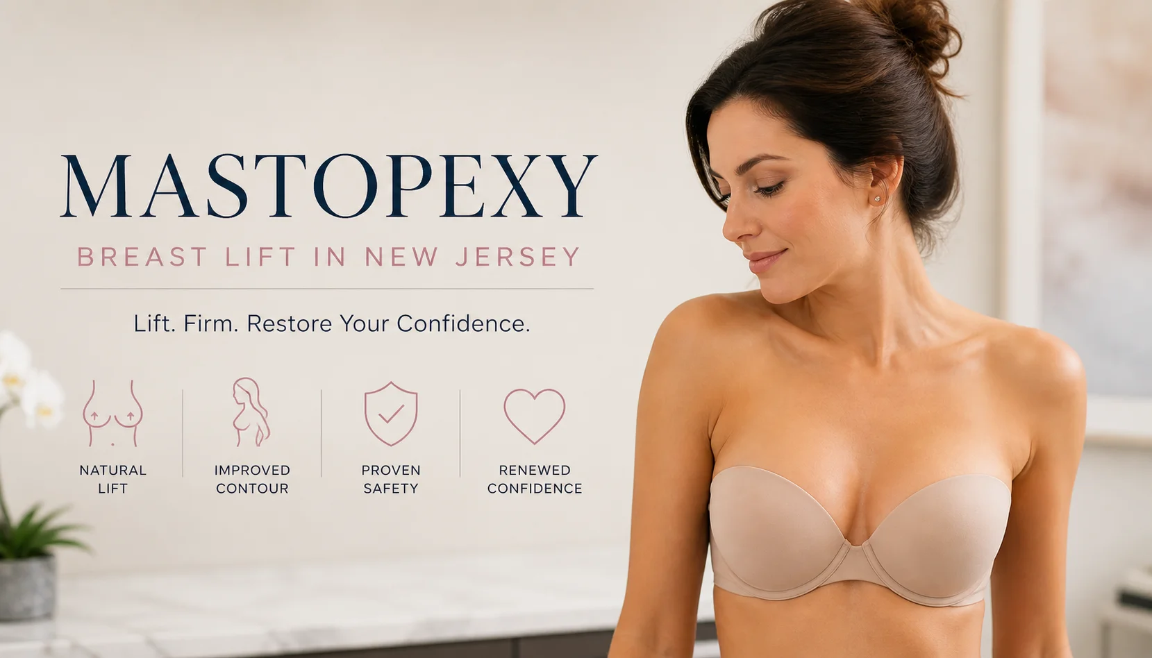 mastopexy new jersey breast lift in new jersey infographic guide with model