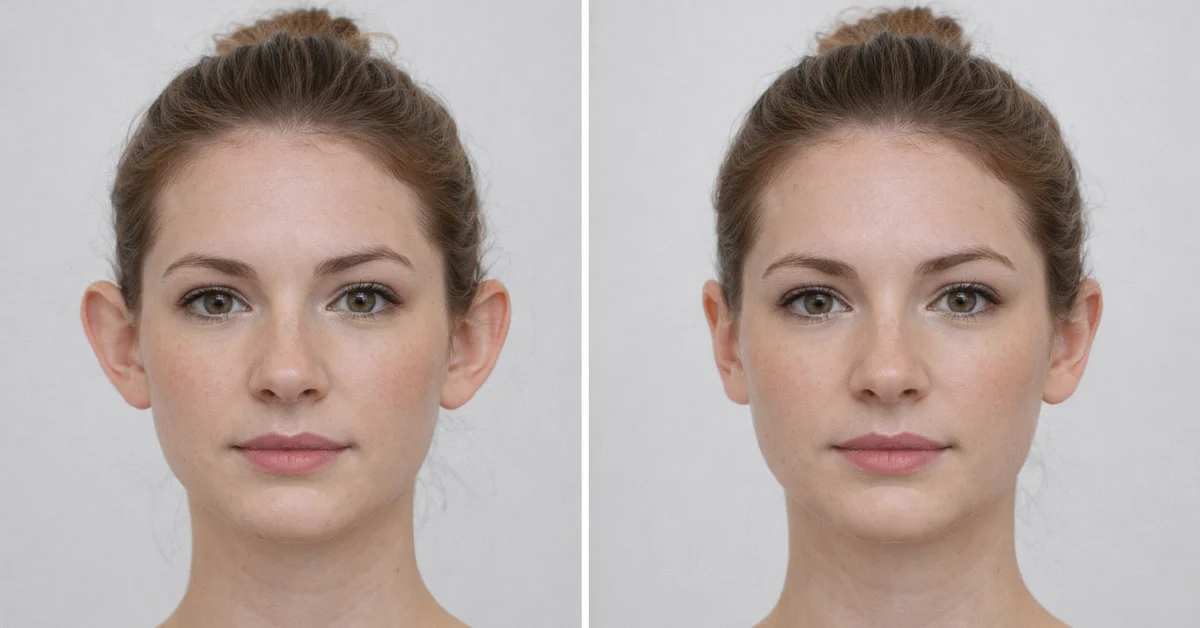 illustrating ear pinning results before and after otoplasty - ear surgery Montclair
