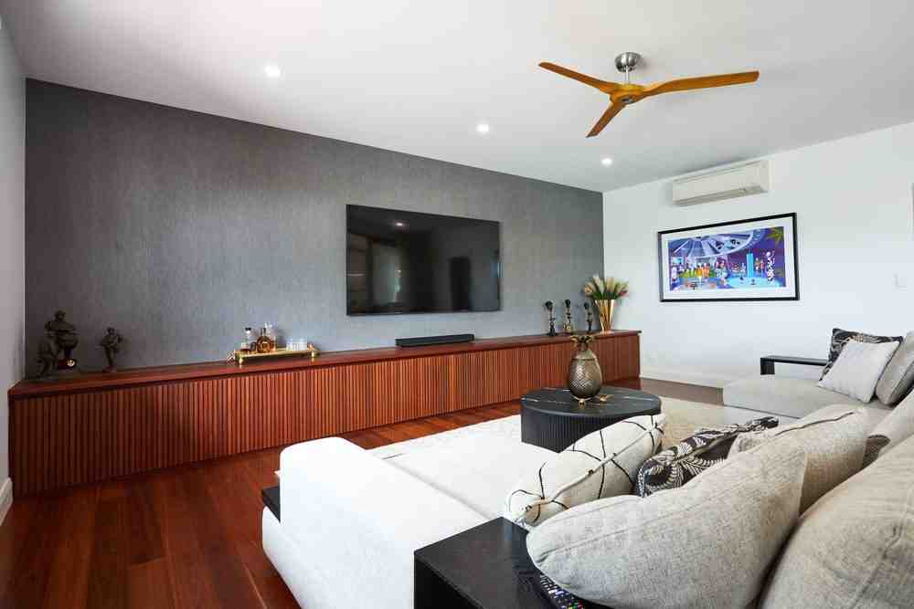 Stylish bespoke media unit designed to fit your space perfectly.