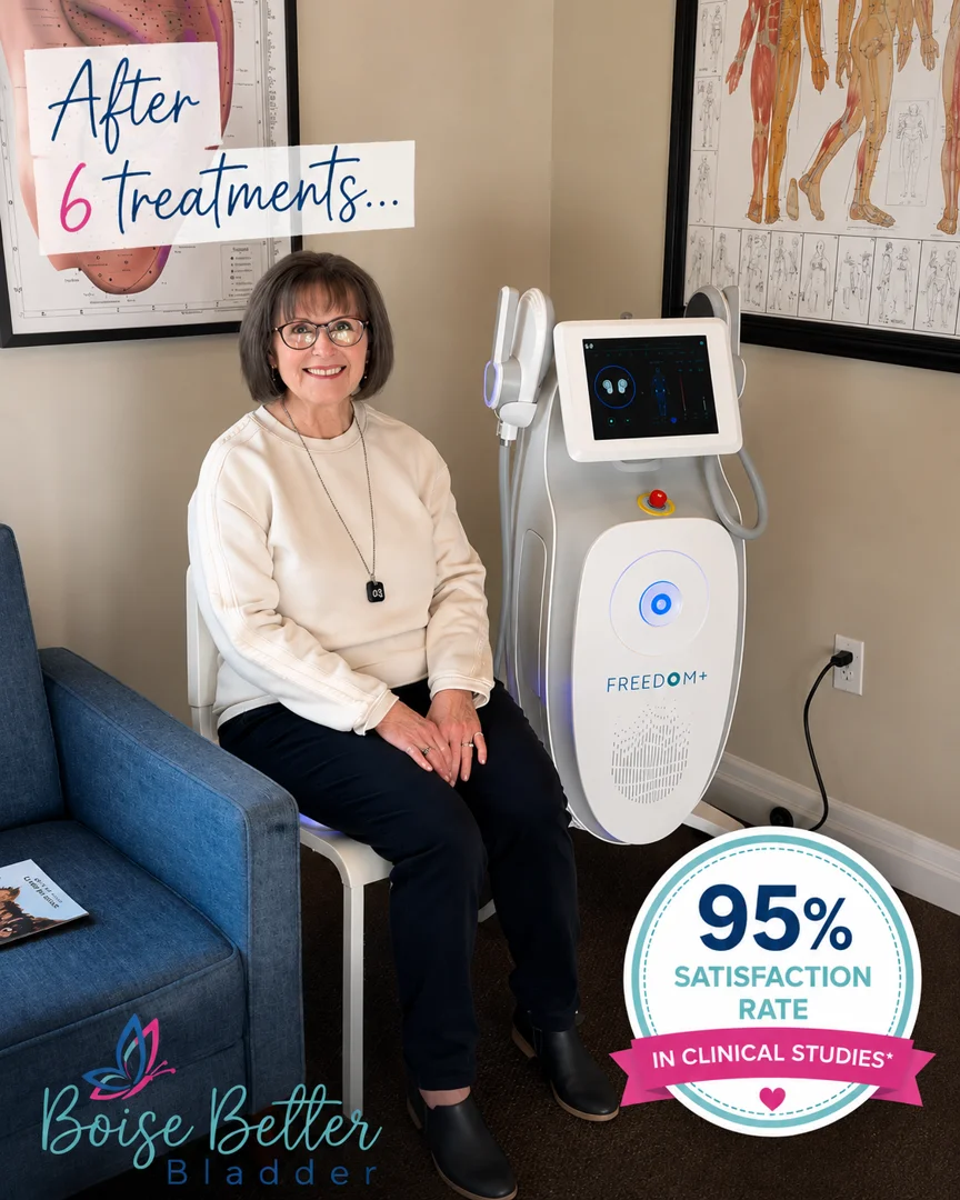 A warm, comfortable clinic room in Boise designed for private, non-invasive pelvic health consultations A warm, comfortable clinic room in Boise designed for private, non-invasive pelvic health consultations