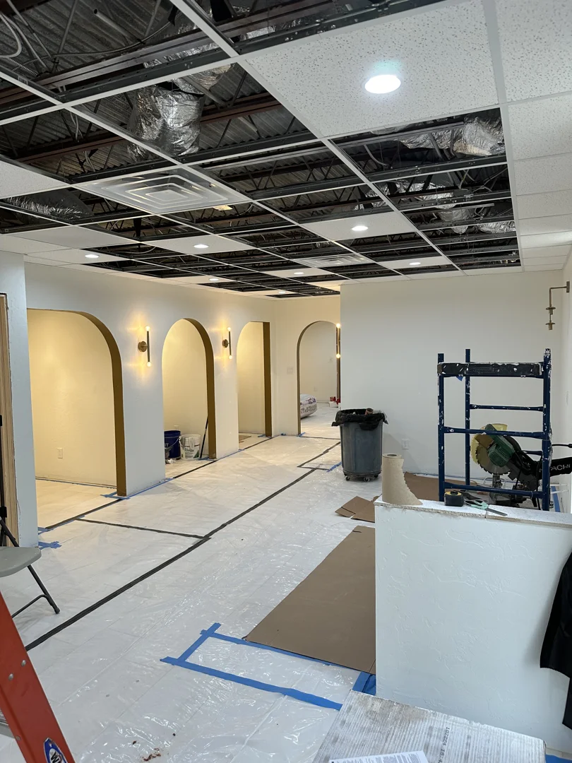 Behind the scenes of a commercial buildout.