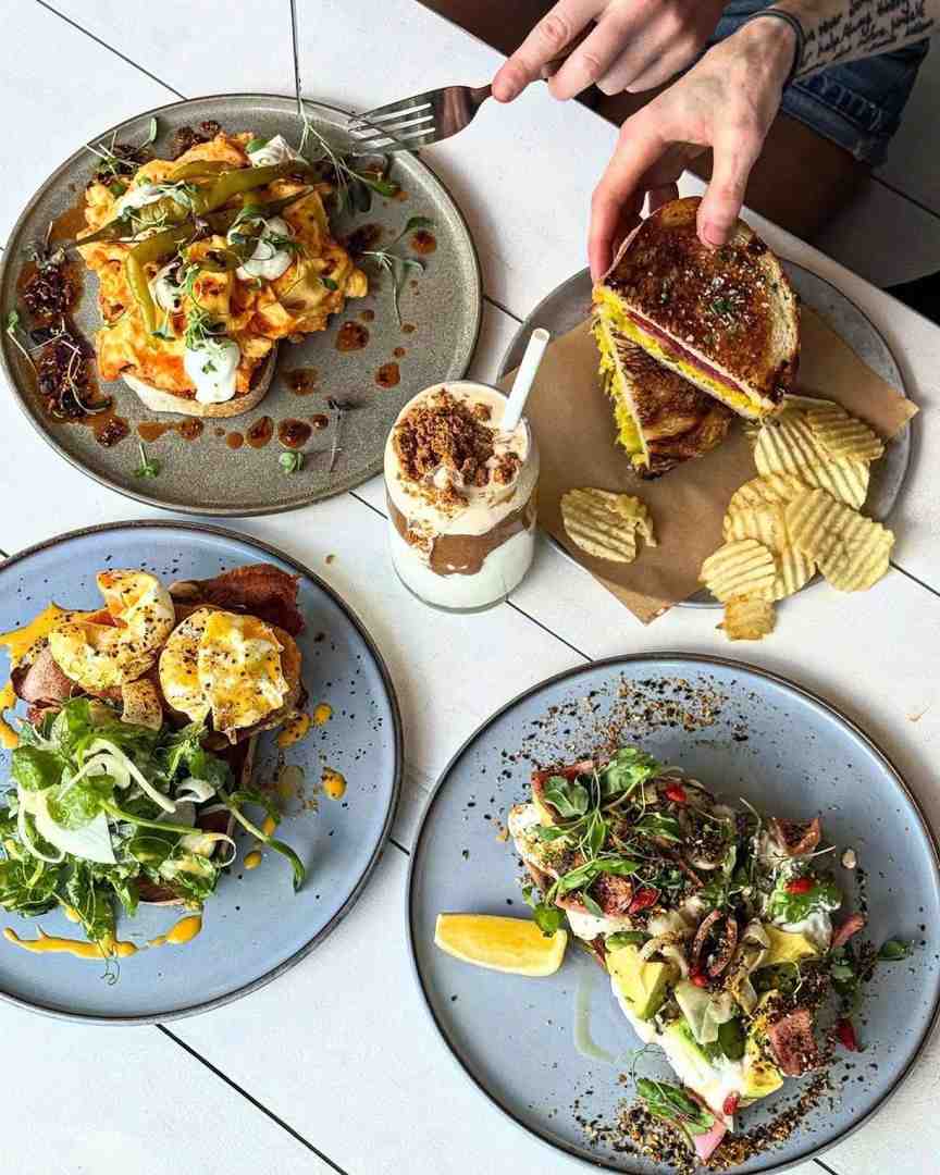 Breakfast spread at our cafe
