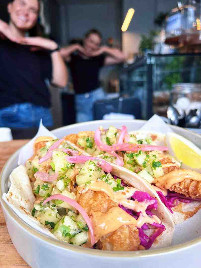 Fish tacos served at a local lunch spot in Maroochydore.