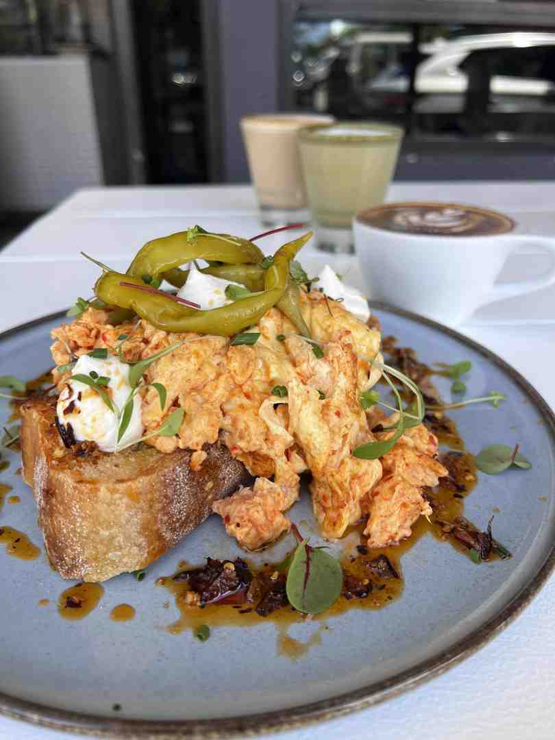 The Chilli Scramble looking spicy and delicious - Breakfast open early