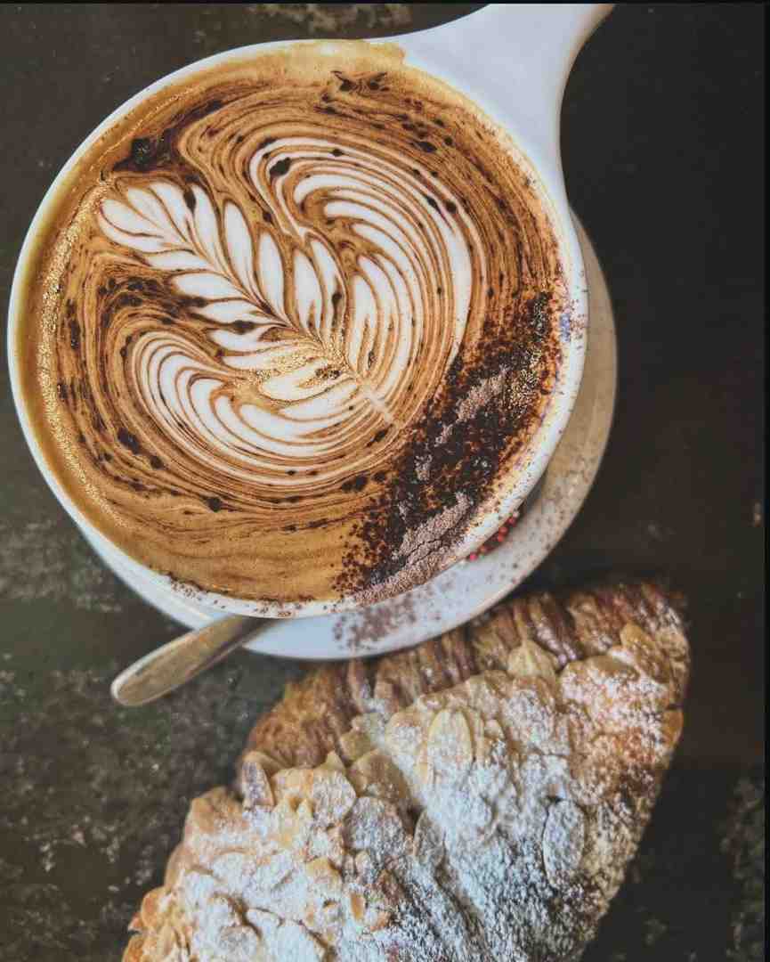 modern Australian long macchiato served in a glass