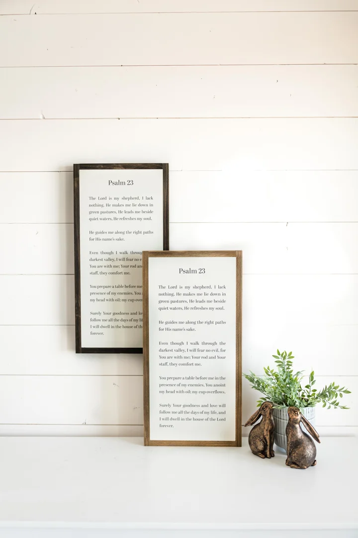 Psalm 23 Wall Art Psalm 23 Wall Art