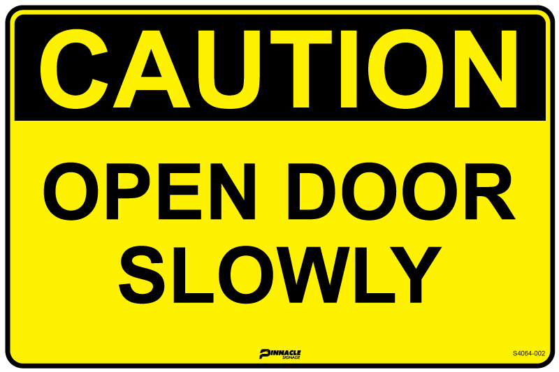 signal word panels showing proper caution sign layout - Caution Signage