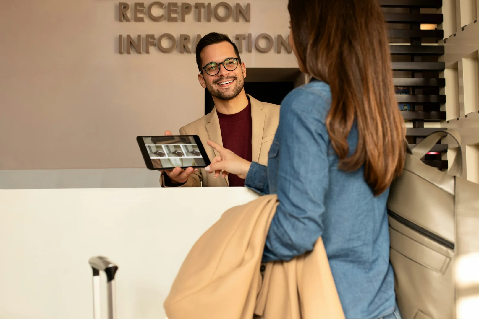 A busy, high-end hotel lobby in Barcelona with diverse guests and staff - english speaking jobs in barcelona spain A busy, high-end hotel lobby in Barcelona with diverse guests and staff - english speaking jobs in barcelona spain