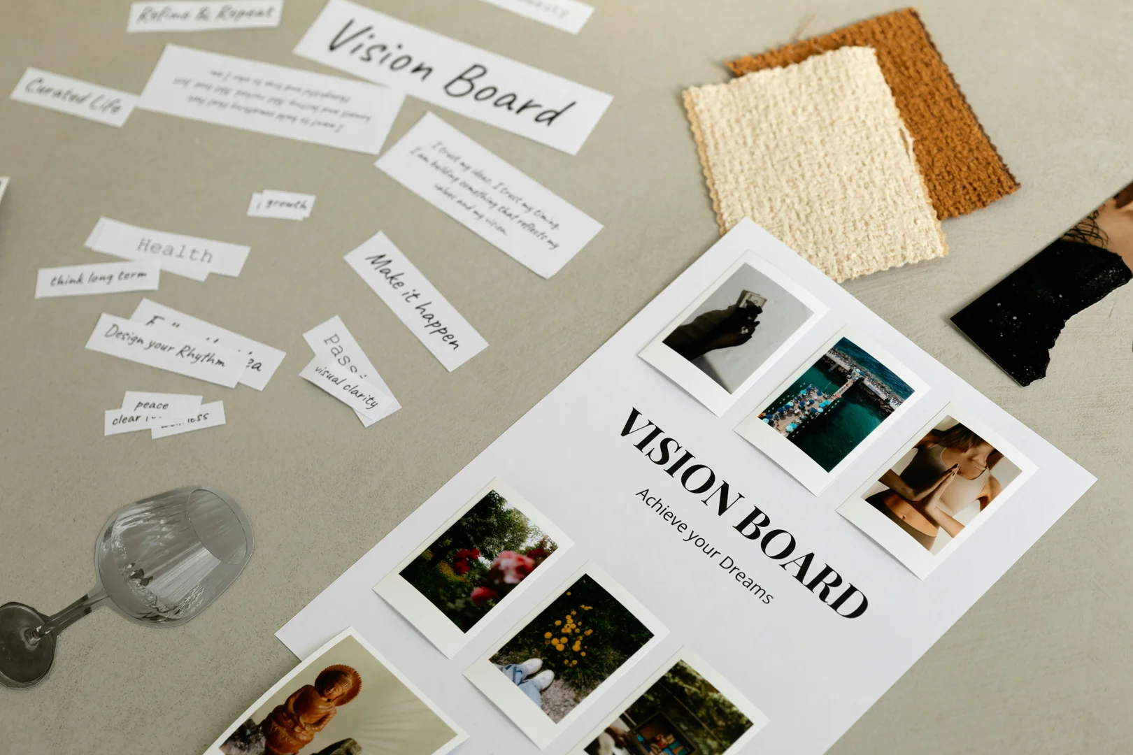 Collaborate on a vision board together, with travel photos, home ideas, etc. - couple relationship building exercises