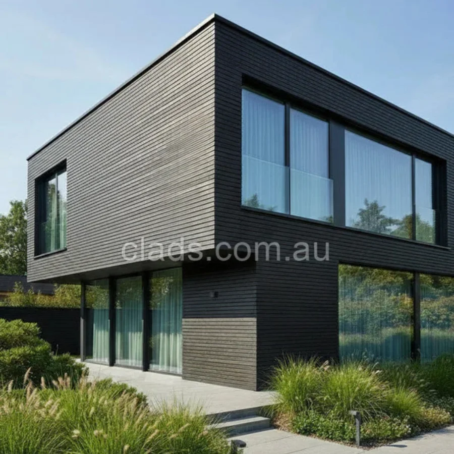 black cladding modern facade - black cladding