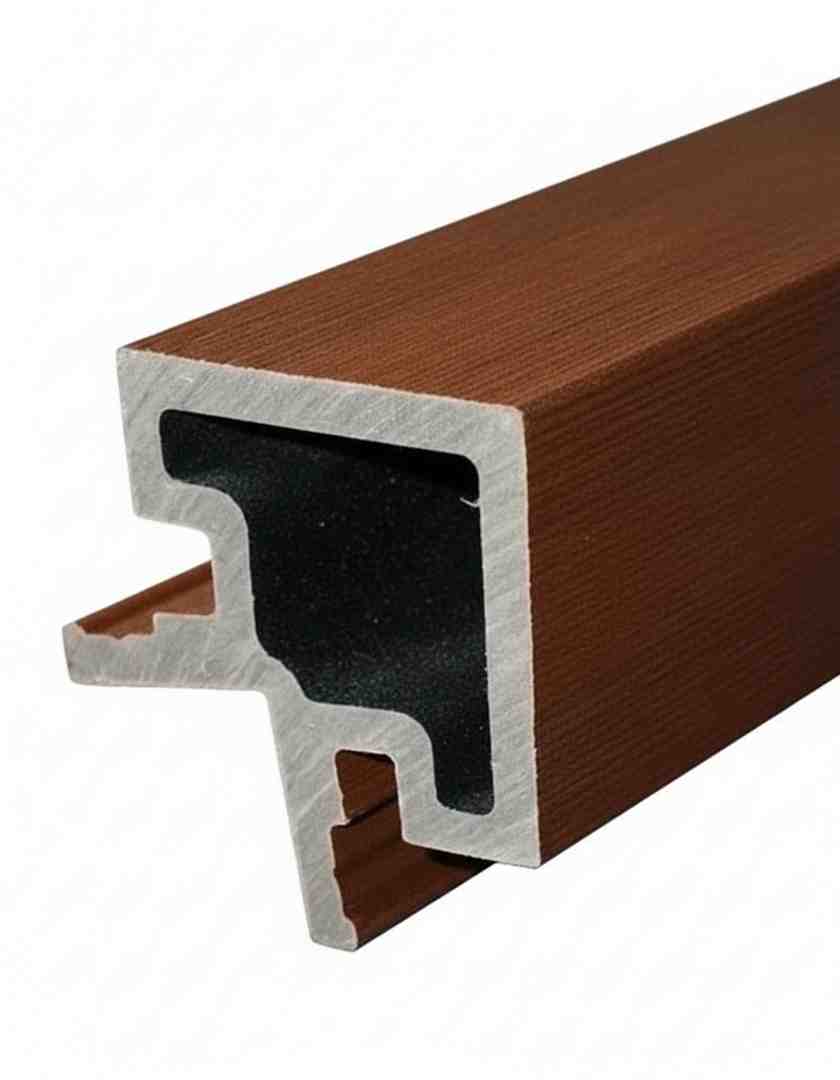 Close-up of the interlocking tongue-and-groove profile of lightweight, composite DIY external wall cladding, simplifying self-installation