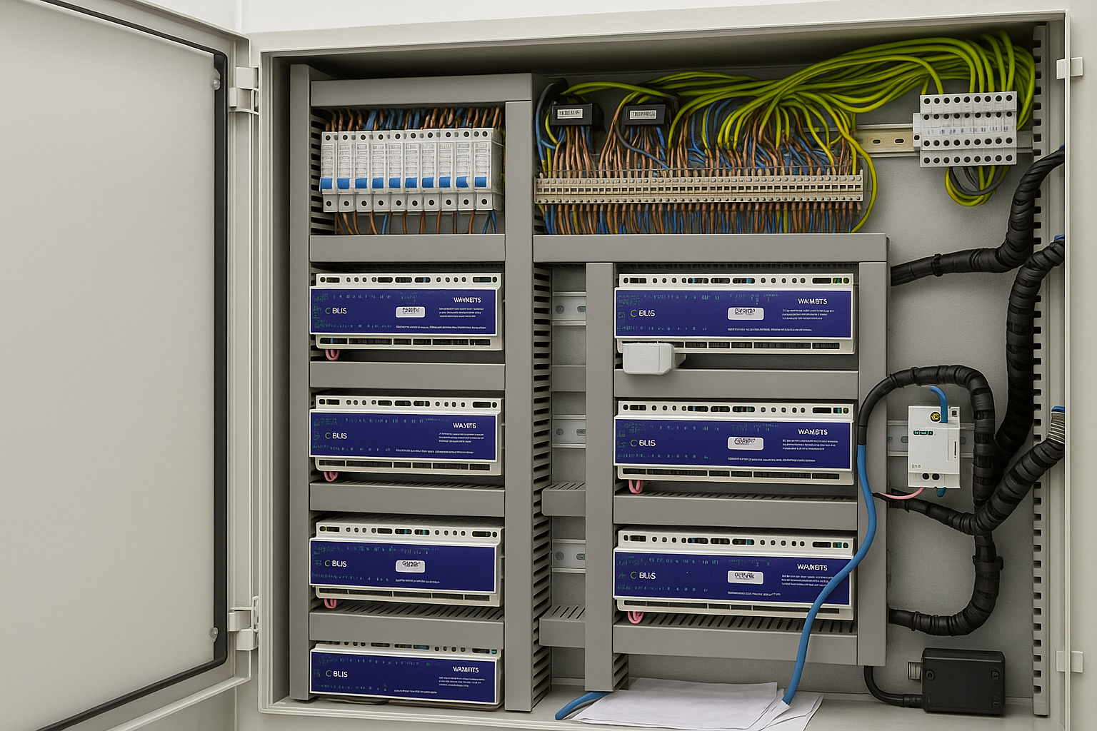 A clean switchboard with new Clipsal Wiser C-Bus modules installed - C-Bus retrofit A clean switchboard with new Clipsal Wiser C-Bus modules installed - C-Bus retrofit