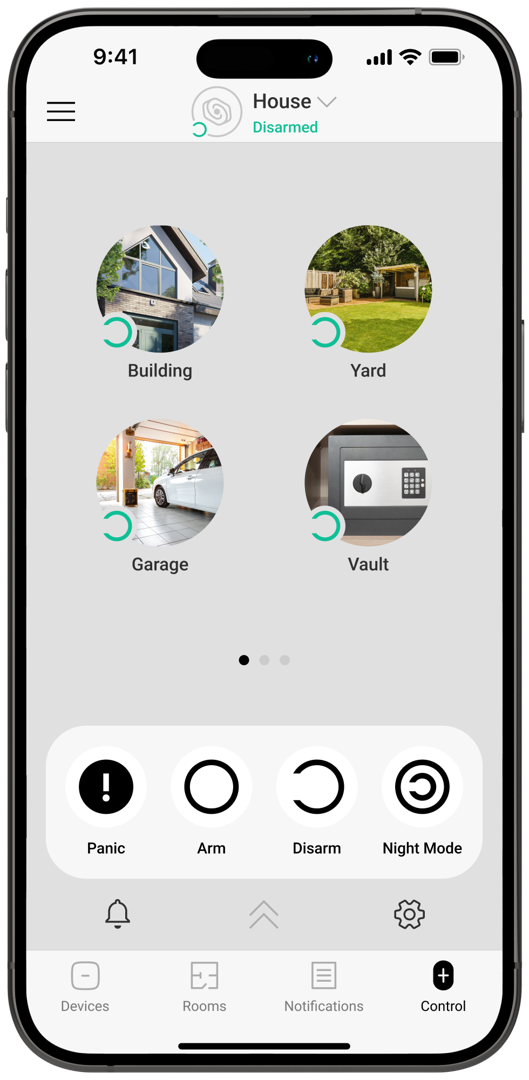 A user viewing an alarm notification with a MotionCam photo on the Ajax app on their smartphone. A user viewing an alarm notification with a MotionCam photo on the Ajax app on their smartphone.
